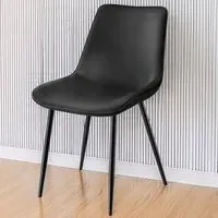Monroe Set of 6 Dining Chairs - Black, Velvet