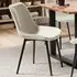 Monroe Set of 6 Padded Dining Chairs - Cream, Velvet