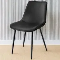 Monroe Set of 8 Dining Chairs - Black, Velvet