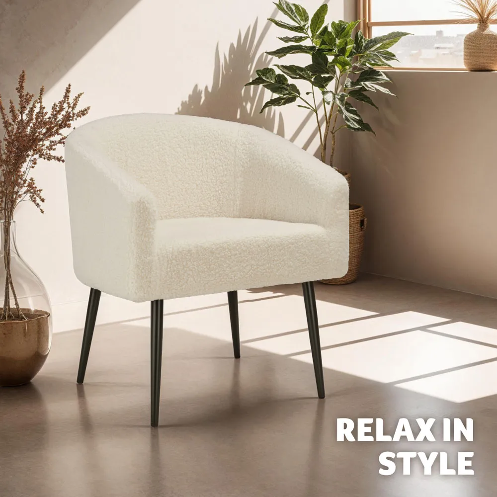Mysig Armchair - Cream, Boucle
