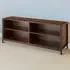 Navan 4 Shelf TV Unit with Cable Cutouts - Dark Rustic