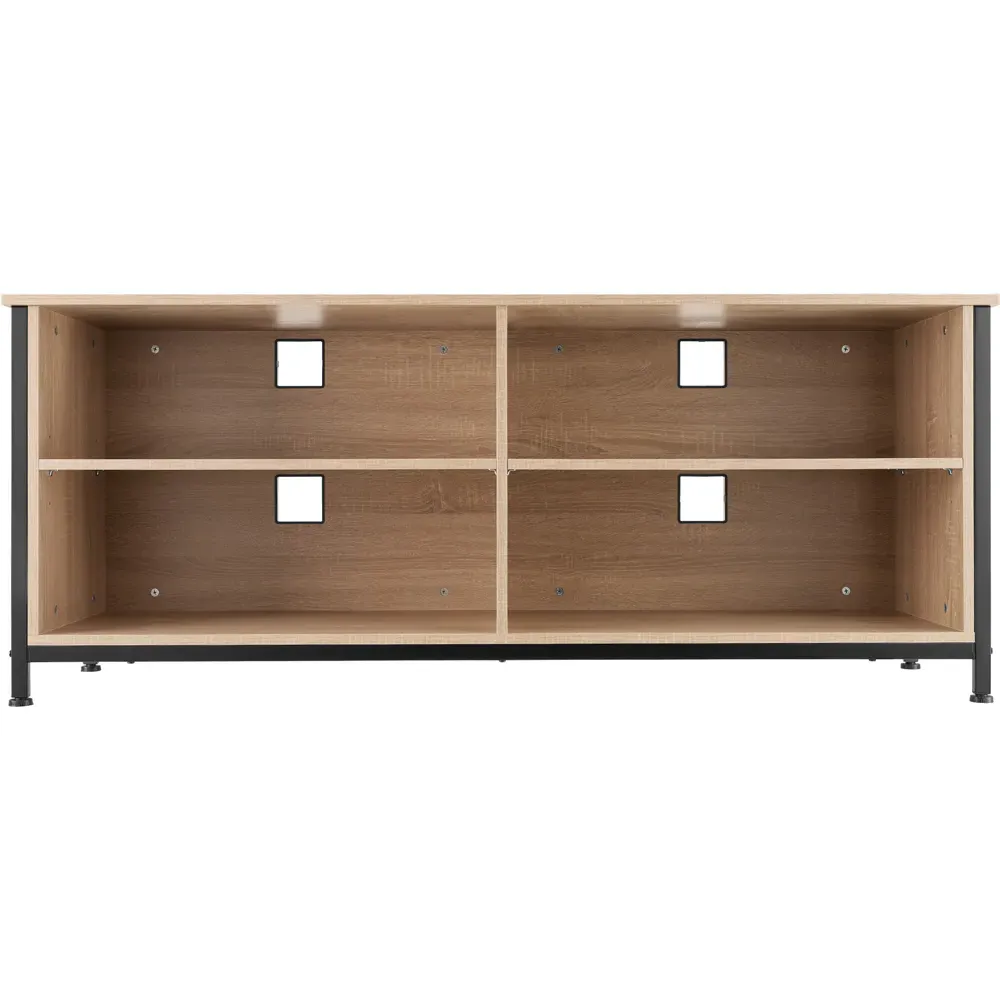Navan 4 Shelf TV Unit with Cable Cutouts - Light Oak Sonoma