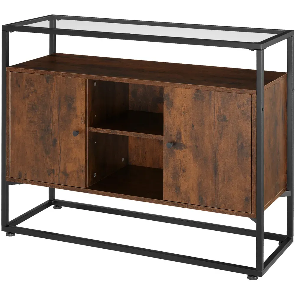 Oldham 2 Compartment Sideboard - Dark Wood