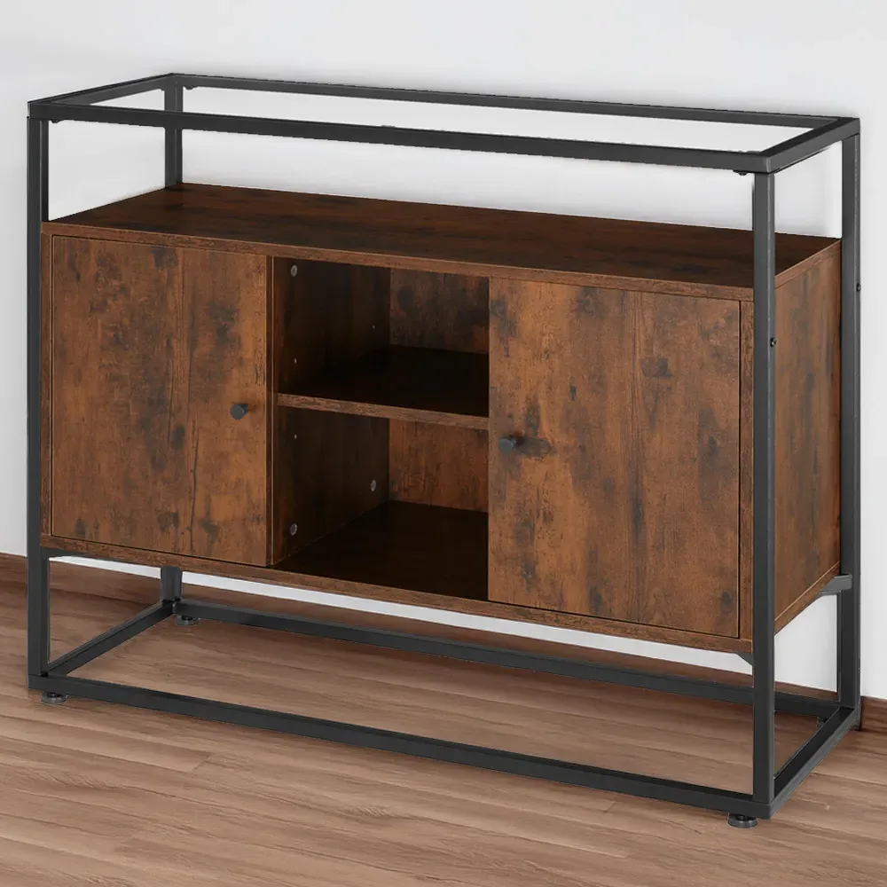 Oldham 2 Compartment Sideboard - Dark Wood image