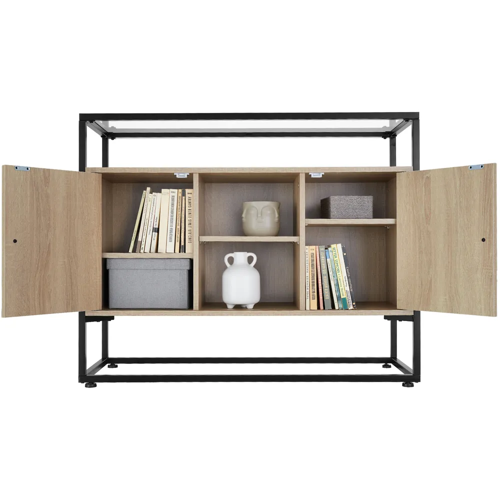 Oldham 2 Compartment Sideboard - Light Wood