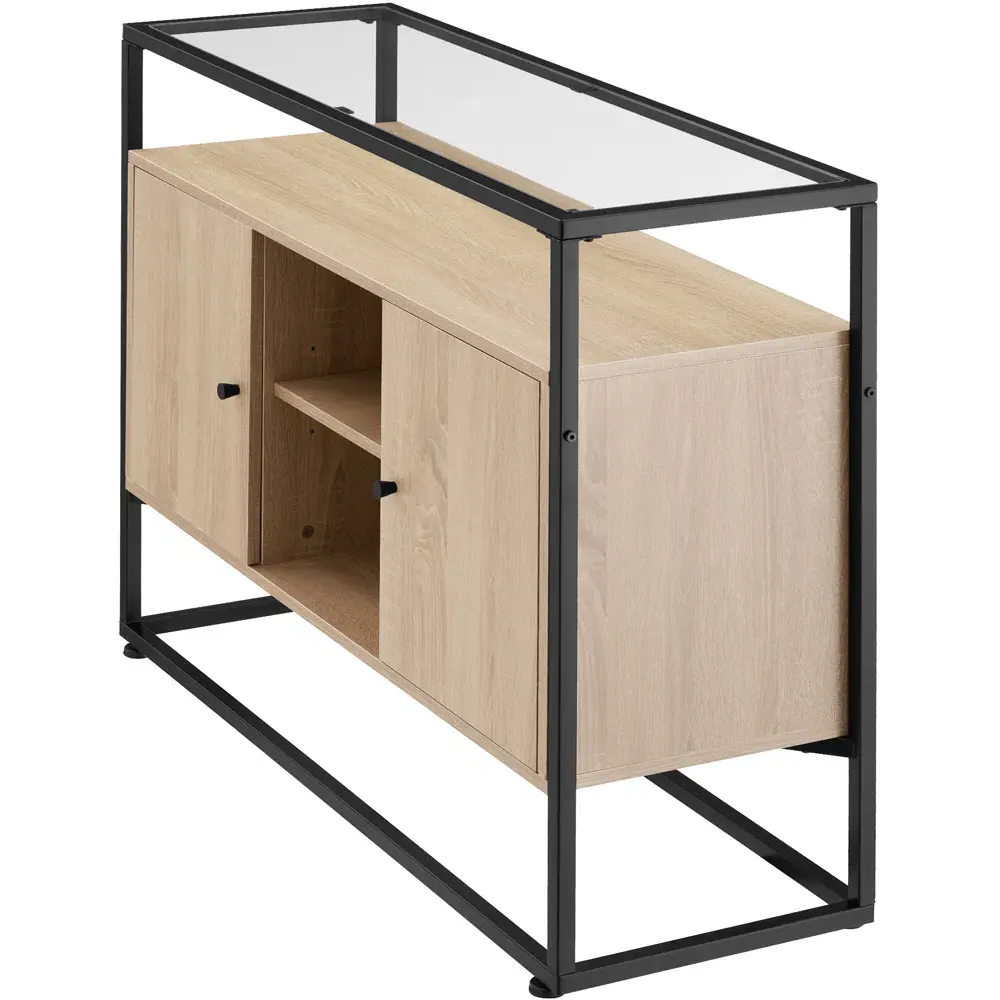 Oldham 2 Compartment Sideboard - Light Wood