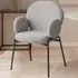 Padded Dining Chair - Grey, Boucle