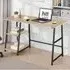 Paisley Trapezoidal Desk with Storage - Oak Sonoma