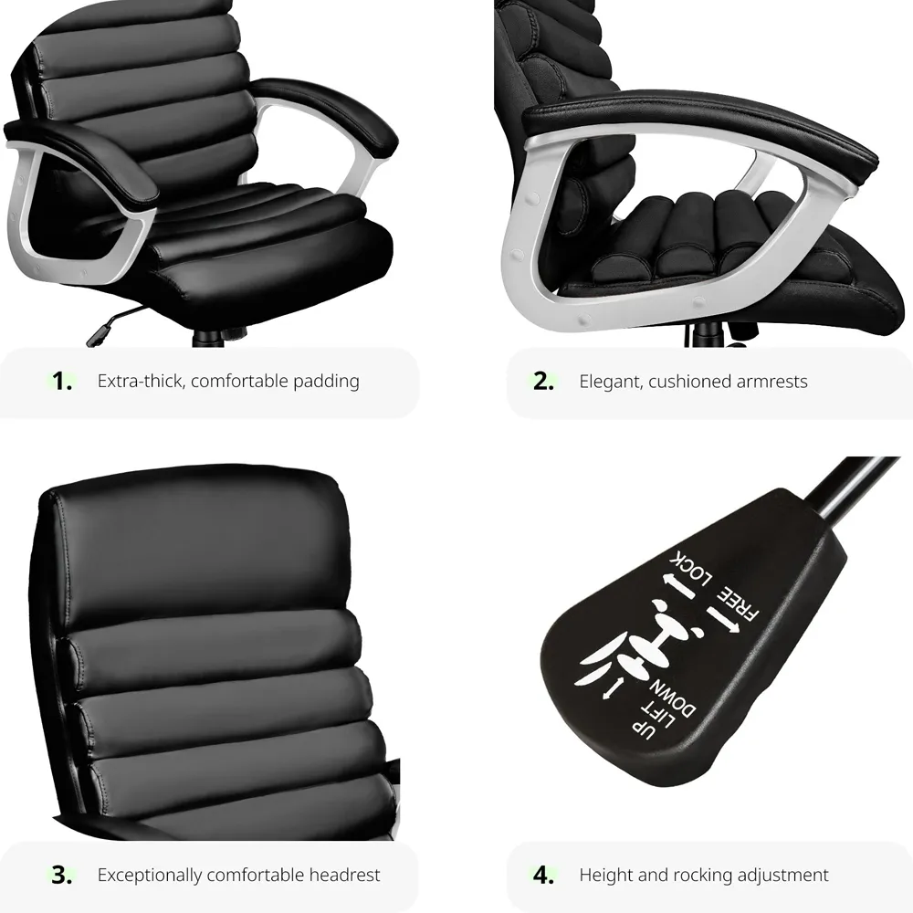 Paul Height Adjustable Office Chair - Black