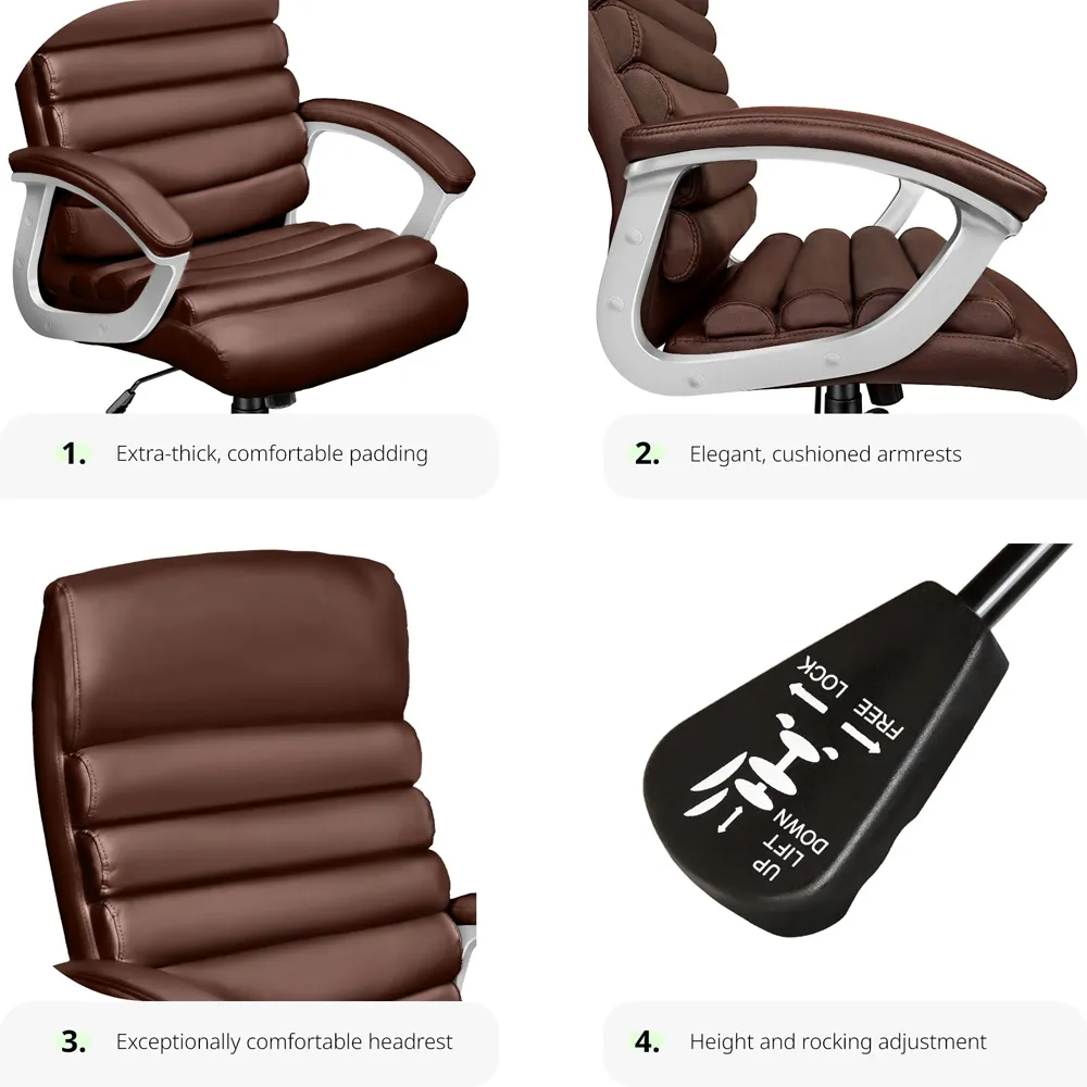 Paul Height Adjustable Office Chair - Brown