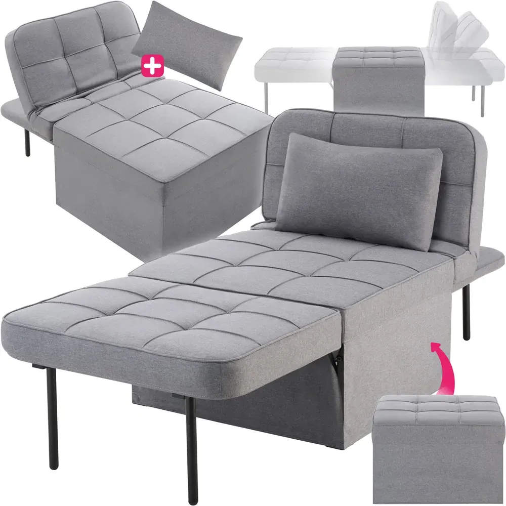 Ponto 4-in-1 Lounger Chair - Grey