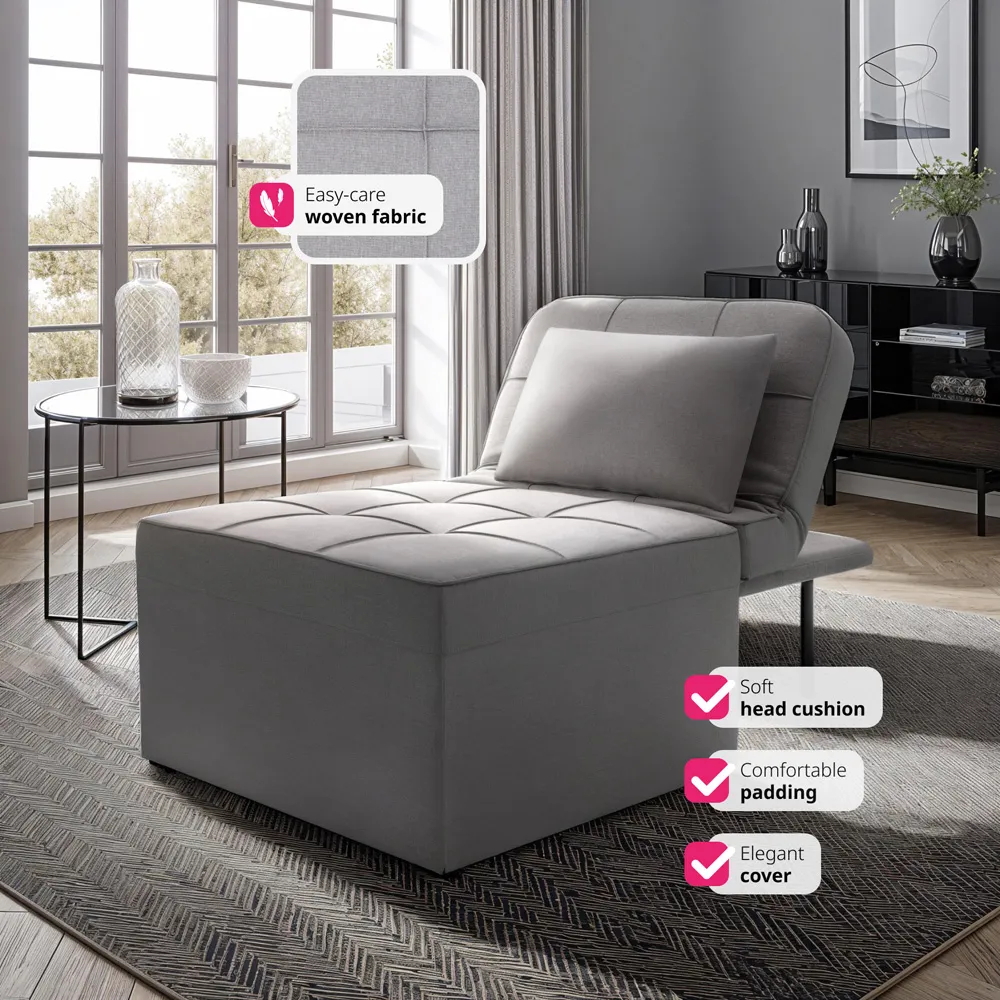 Ponto 4-in-1 Lounger Chair - Grey