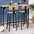 Poole Set of 2 Bar Stools - Oak Sonoma, Steel