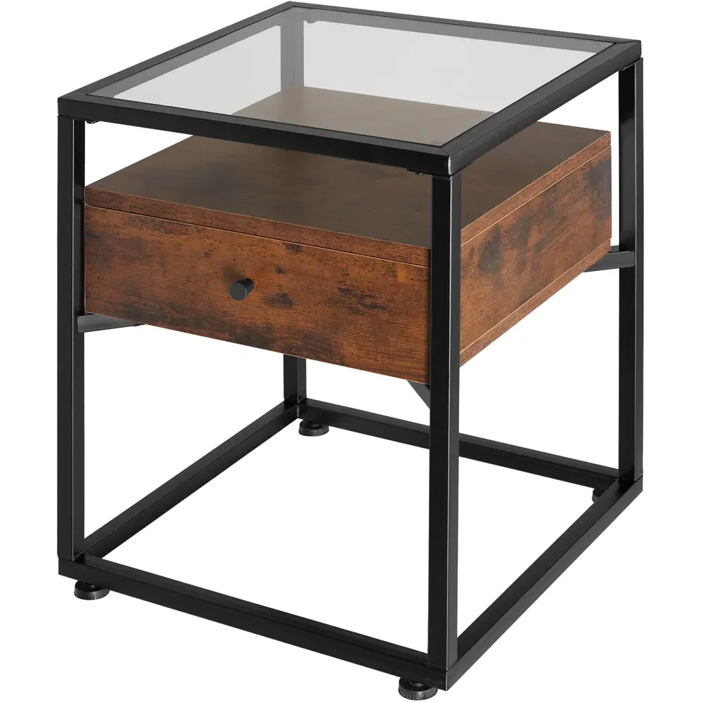 Preston Single Drawer Nightstand - Brown, Wood