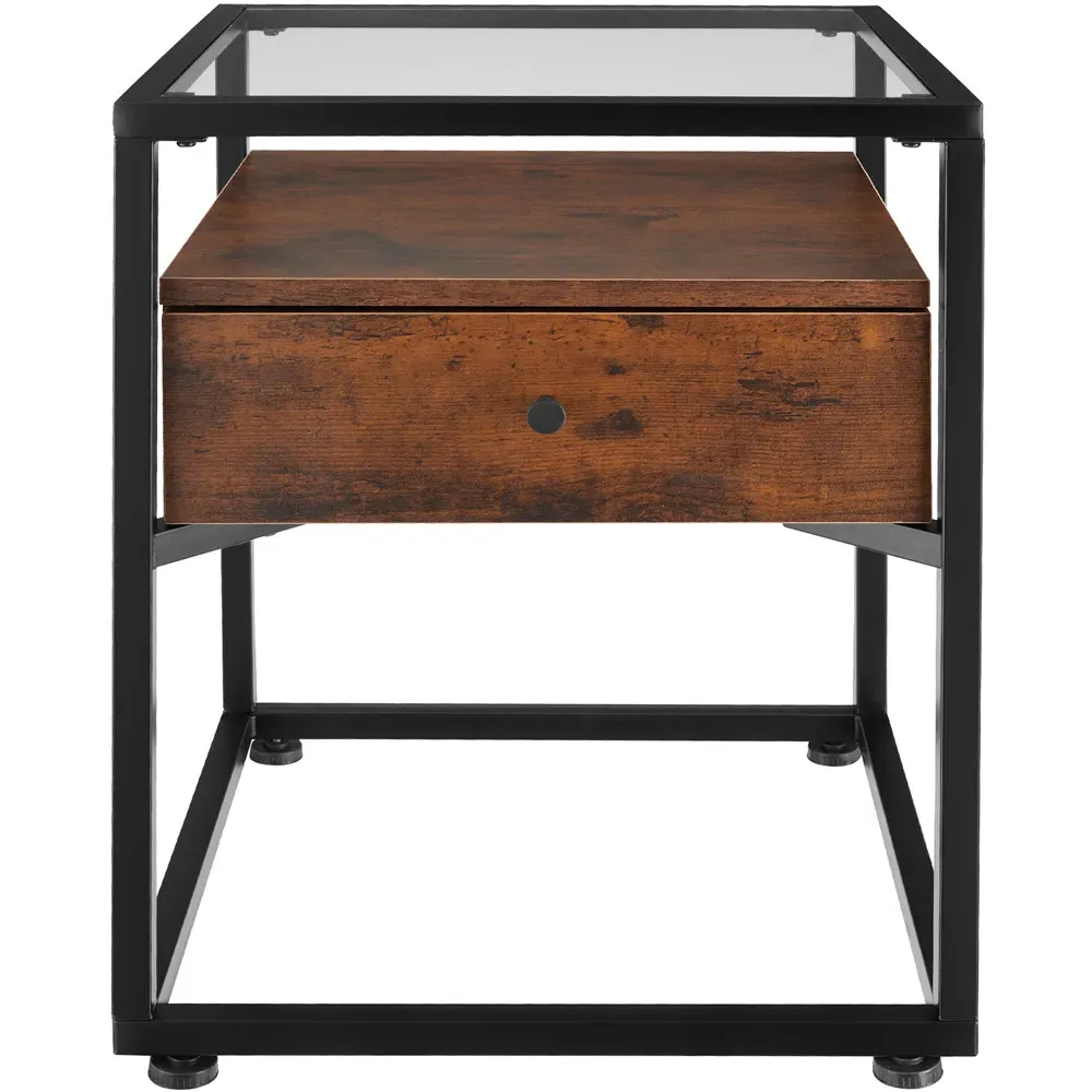 Preston Single Drawer Nightstand - Brown, Wood