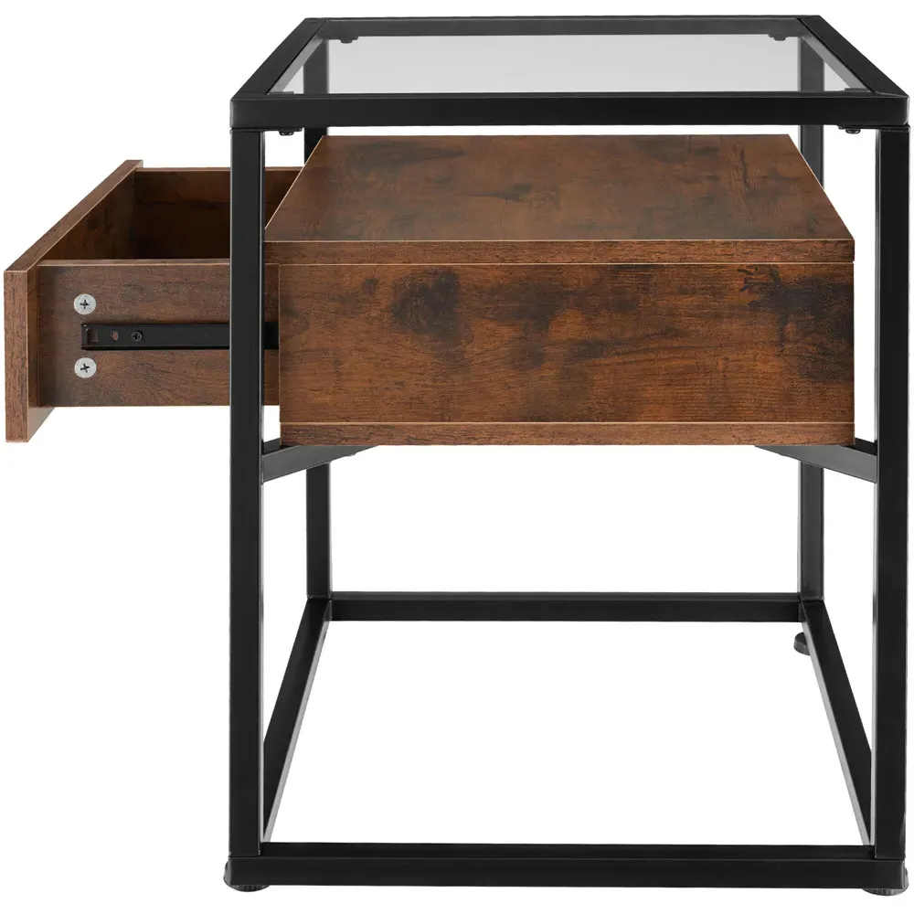 Preston Single Drawer Nightstand - Brown, Wood