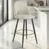 Rachel Bar Stool Set of 6 - Cream, Velvet