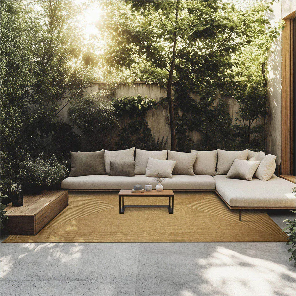 Raya Braided Rug - Brown, Jute Effect