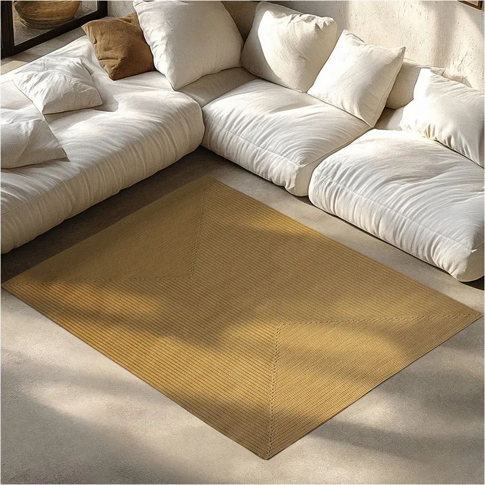 Raya Braided Rug - Brown, Jute Effect