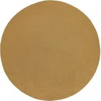 Raya Round Braided Rug - Brown, Jute Effect