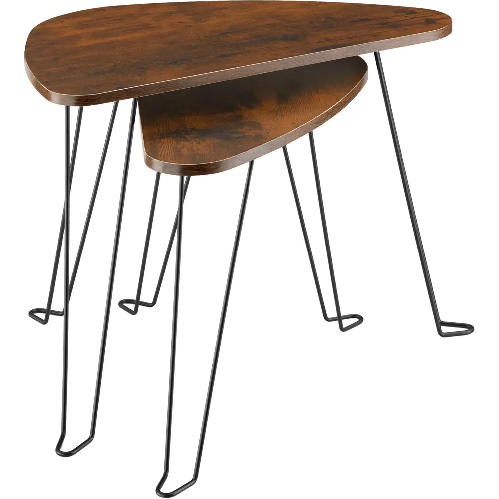 Richmond Nest of Tables Set of 2 - Dark Rustic, Wood