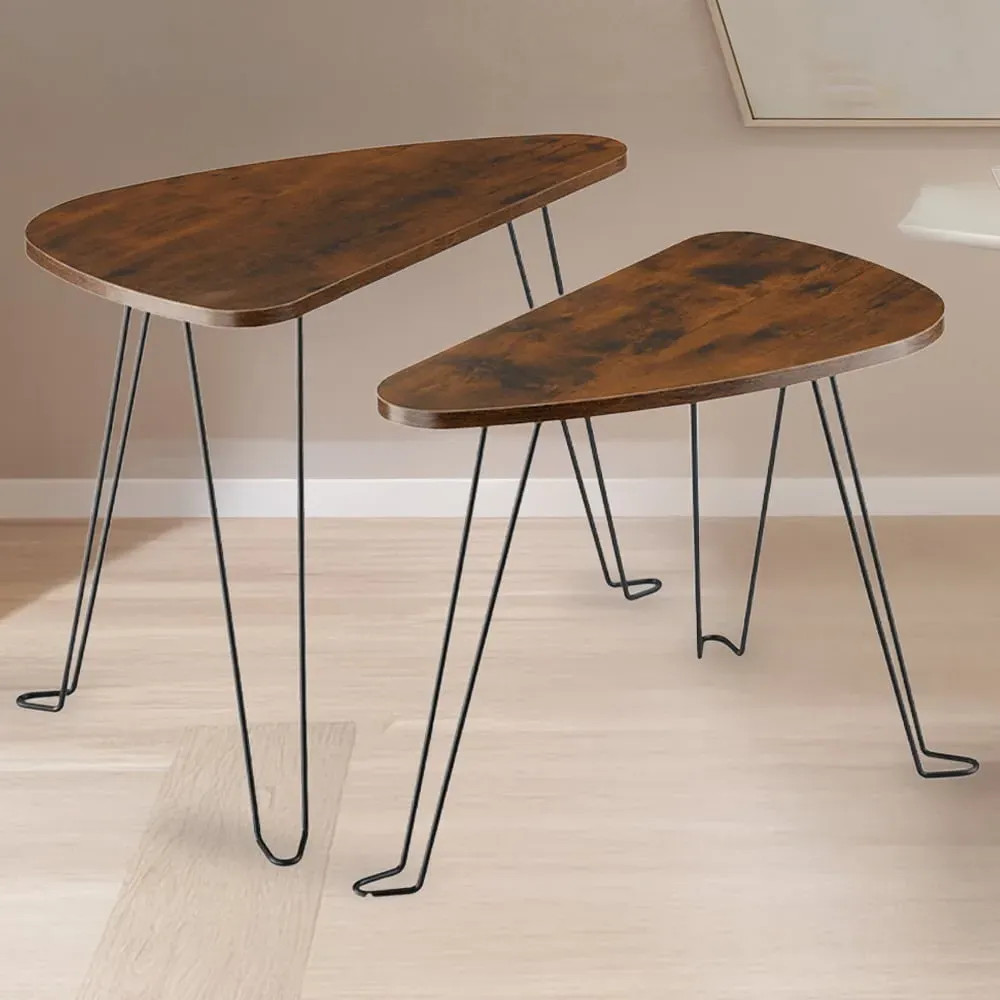 Richmond Nest of Tables Set of 2 - Dark Rustic, Wood image