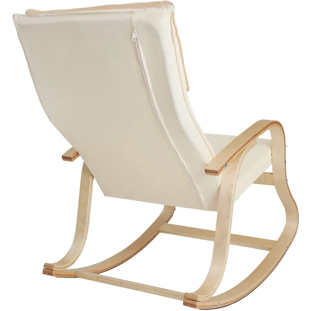 Roca Rocking Chair with Armrest - Beige