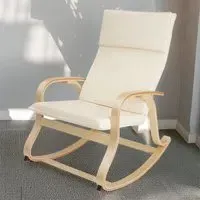 Roca Rocking Chair with Armrest - Beige