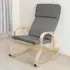 Roca Rocking Chair with Armrest - Light Grey