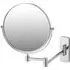 Round Double Sided Vanity Mirror with 5x Magnification - Silver