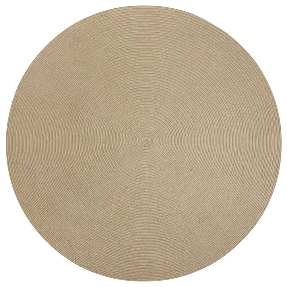 Round Easy Care Rug - Brown, Jute image