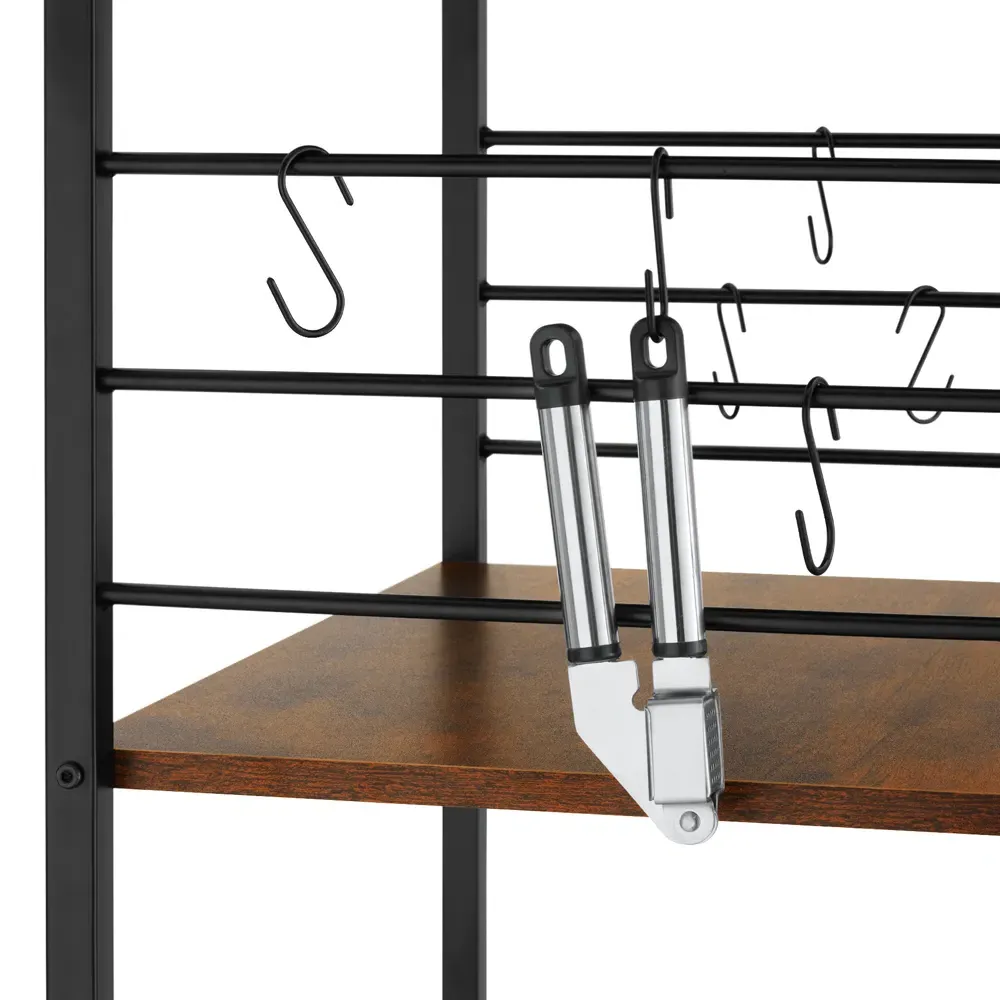 Rugby 2 Shelf Drink Trolley with Parking Brake - Brown