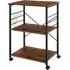 Rugby 2 Shelf Drink Trolley with Parking Brake - Brown