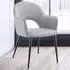 Sasha Set of 6 Dining Chairs - Grey, Velvet