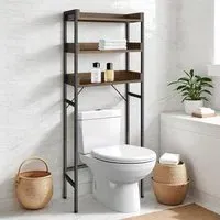 Seattle 3 Shelf Shower Caddy - Dark Wood