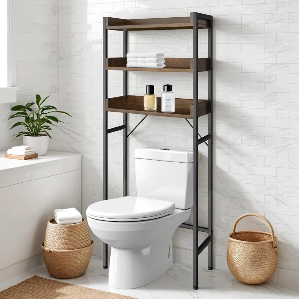 Seattle 3 Shelf Shower Caddy - Dark Wood image