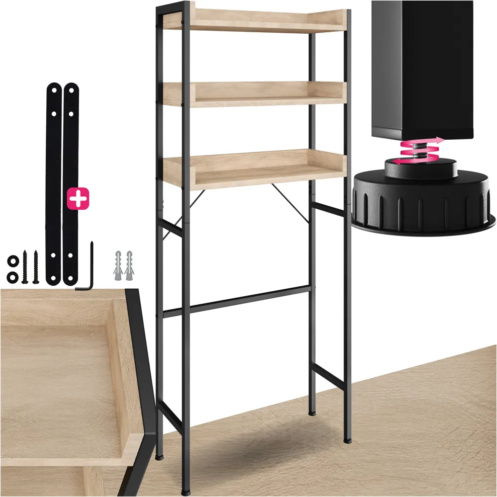 Seattle 3 Shelf Shower Caddy - Oak Sonoma, Wood