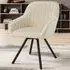 Set of 6 Velvet Swivel Armchairs - Cream