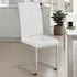 Set of 8 Cantilever High Backrest Dining Chairs - White
