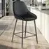 Siera Bar Stool Set of 4 - Black, Velvet