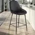 Siera Bar Stool Set of 6 - Black, Velvet