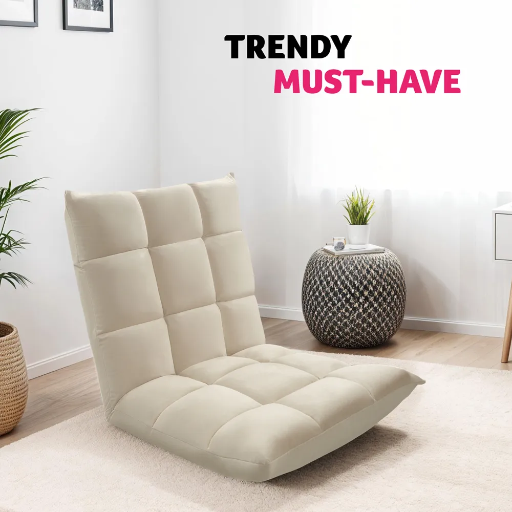 Snooze 2-in-1 Recliner Armchair with 14-Step Adjustment - Beige