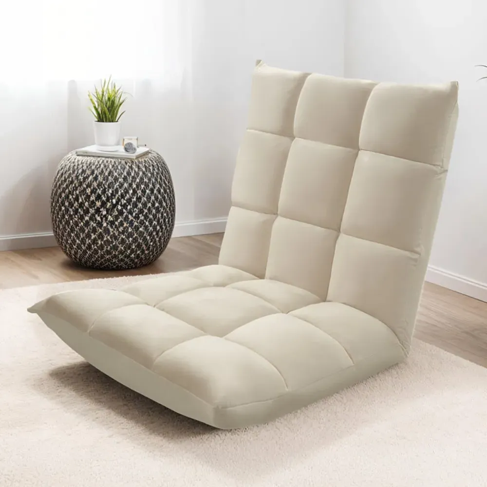 Snooze 2-in-1 Recliner Armchair with 14-Step Adjustment - Beige image