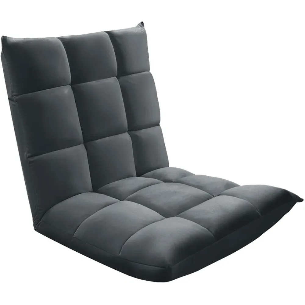 Snooze 2-in-1 Recliner Armchair with 14-Step Adjustment - Grey