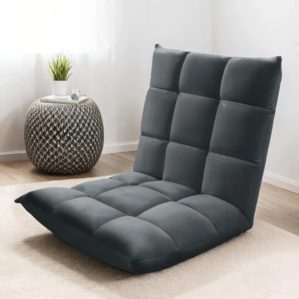 Snooze 2-in-1 Recliner Armchair with 14-Step Adjustment - Grey