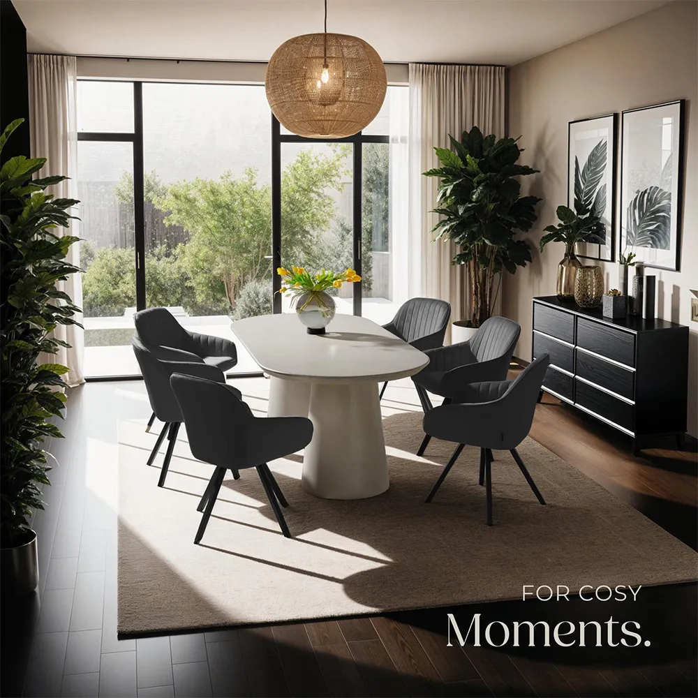 Snug Swivel Accent Armchair - Black, Velvet