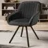 Snug Swivel Accent Armchair - Black, Velvet