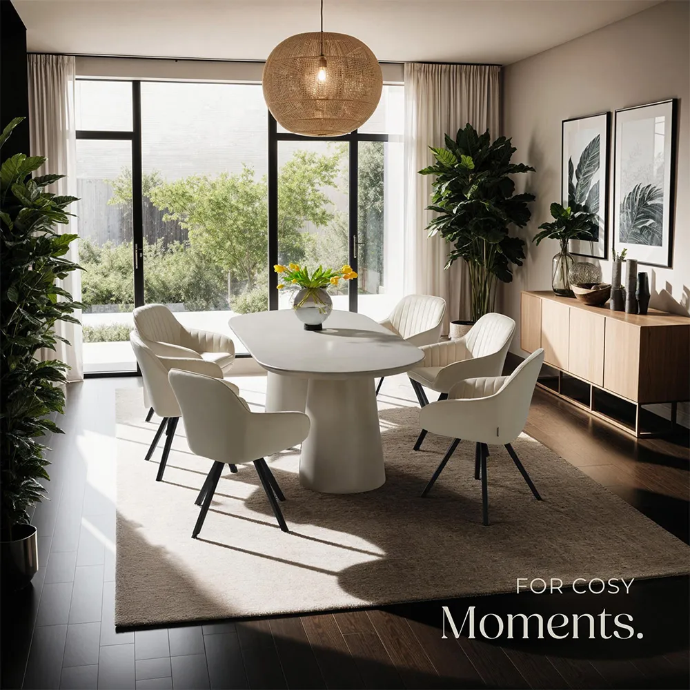 Snug Swivel Armchair - Cream, Velvet