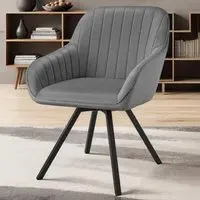 Snug Swivel Armchair - Grey, Velvet