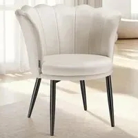 Stella Padded Armchair - Cream, Velvet